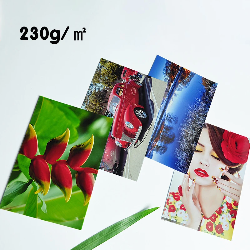 크리스탈 프린터 인화지, 흰색 가방, A3 컬러 페이지, A4 잉크젯 인쇄 인화지, 방수 40 광택 용지, 230g