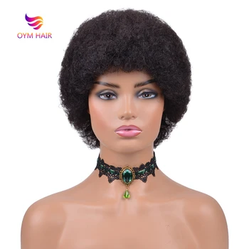 

Short Curly Bob Wig Brazilian Curly Human Hair Wigs For Women Black Remy Pixie Cut Wig Human Hair 150% Density Jerry Curl Wig