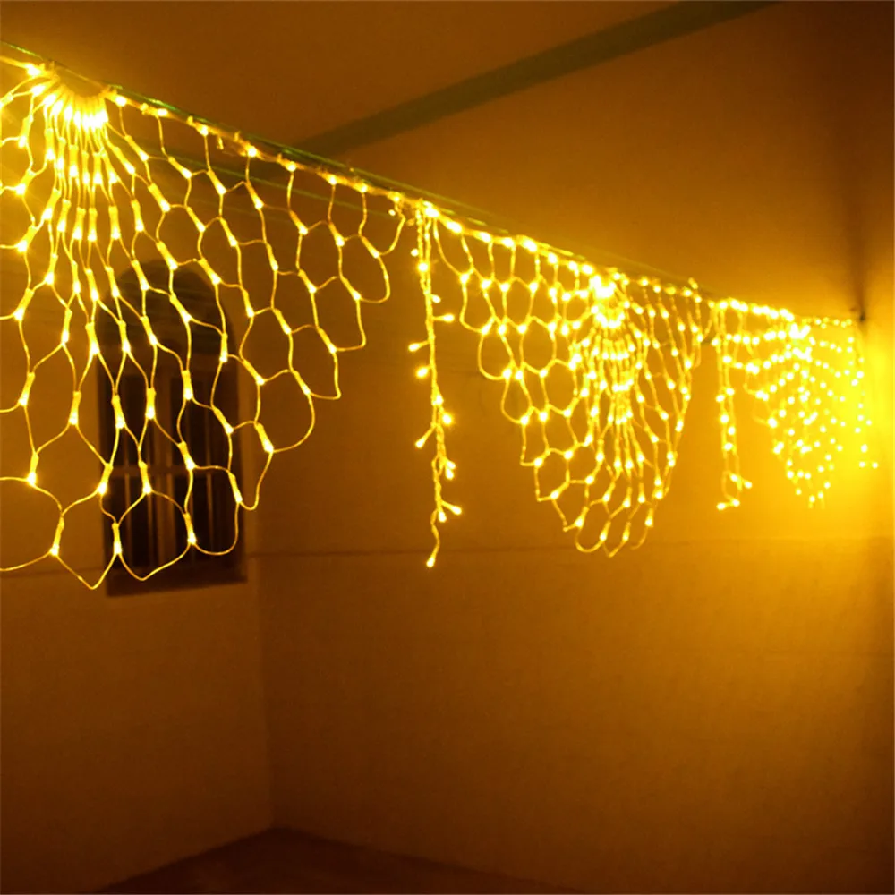 

EU/US Plug 3 Meter 3 Peacock Mesh Net Led String Lights 8 Modes Outdoor Fairy Garland for Wedding Xmas New Year Party Decoration