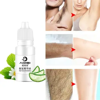 

1pcs 10ml Herbal Permanent Hair Growth Inhibitor After Hair Removal Repair Nourish Essence Liquid