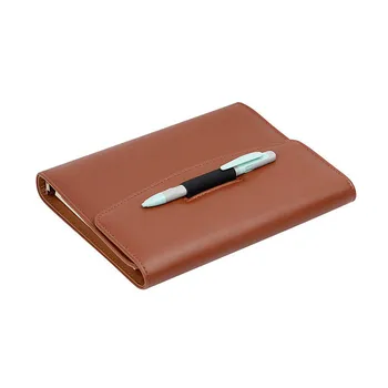 

A5 Retro Spiral Ring Binder Diary Notebook with Pen Soft Pu Leather School Office Organizer Agenda Creative Solid Color Journal