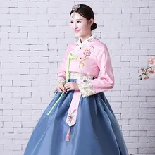 Высокое качество, женское платье с цветочной вышивкой, традиционная одежда ханбок, корейские свадебные платья, национальные Женские королевские платья для танцев