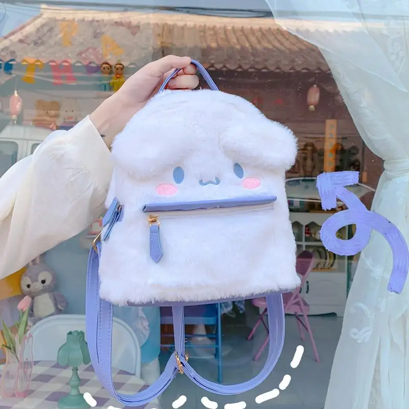 VICDONE My Melody Kuromi Backpack Cute Girl Bag 3D Kawaii Animal Cartoon Schoolbag Pu Leather Cinnamoroll Bag Great Gift 