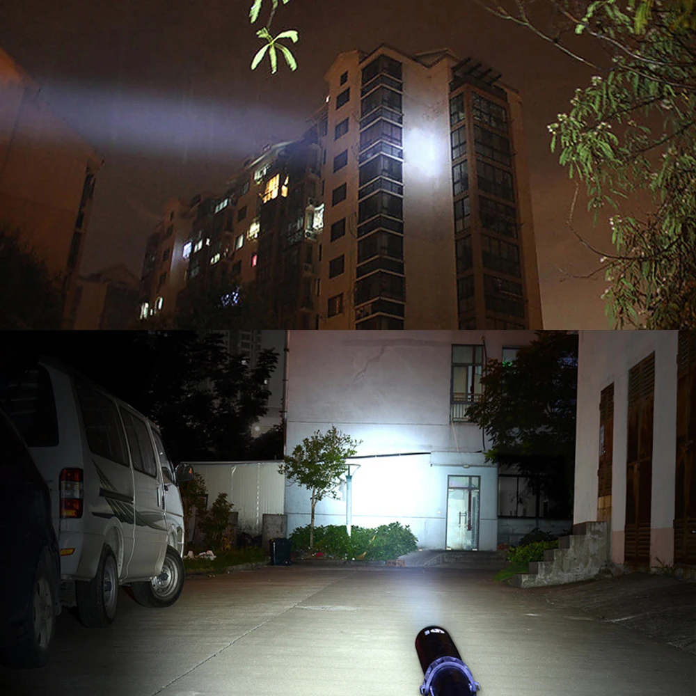 Baseball Bat LED Flashlight waterproof Super Bright Baton aluminium alloy Torch for Emergency and Self Defense