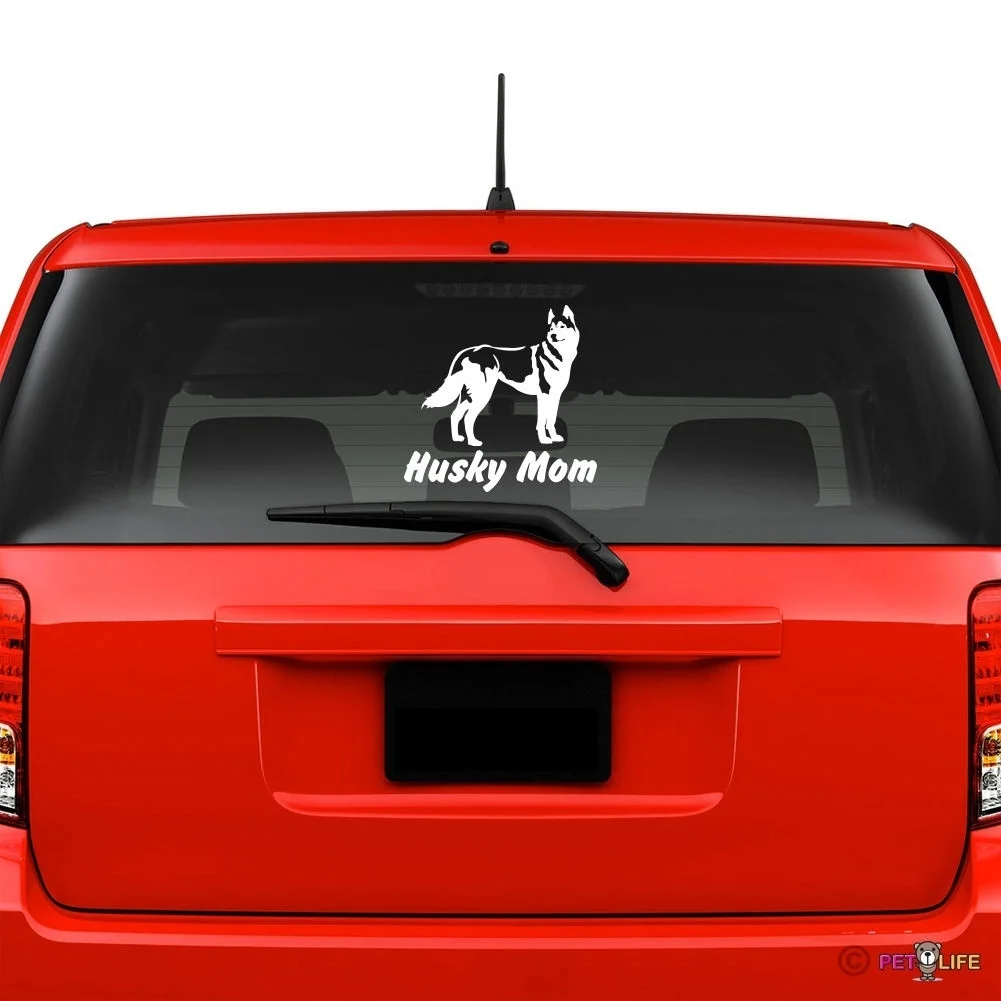 

Husky Mom Windshield Sticker Vinyl Auto Window siberian window decals