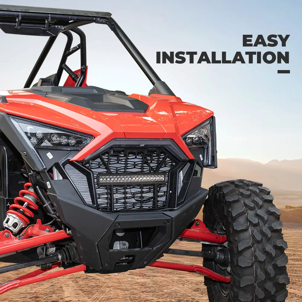 For Polaris Utv Rzr Front Bumper Mesh Grille Grill 2020 2021 For