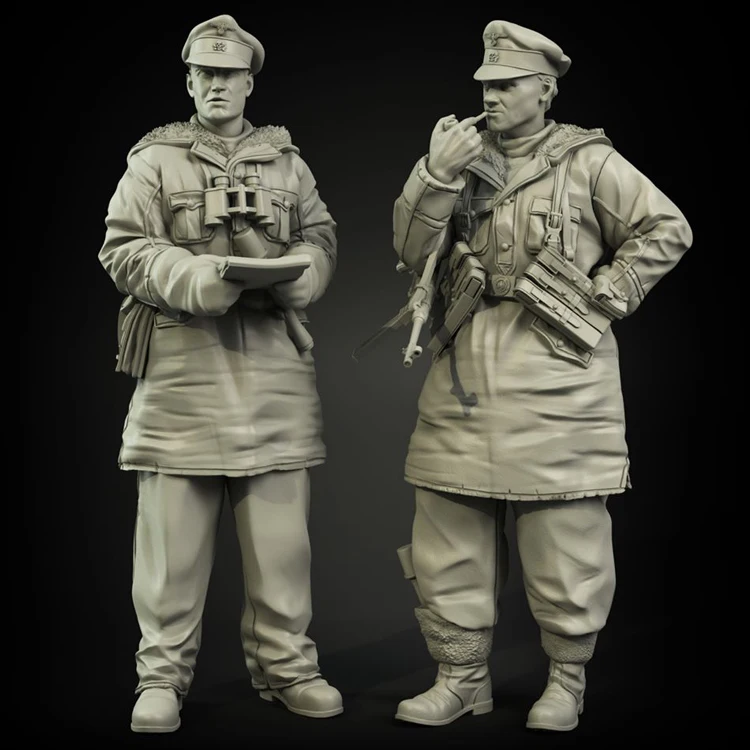 

1/35 Officers in Anorakanzug Set, Resin Model Soldier, GK, World War II military theme, Unassembled and unpainted kit