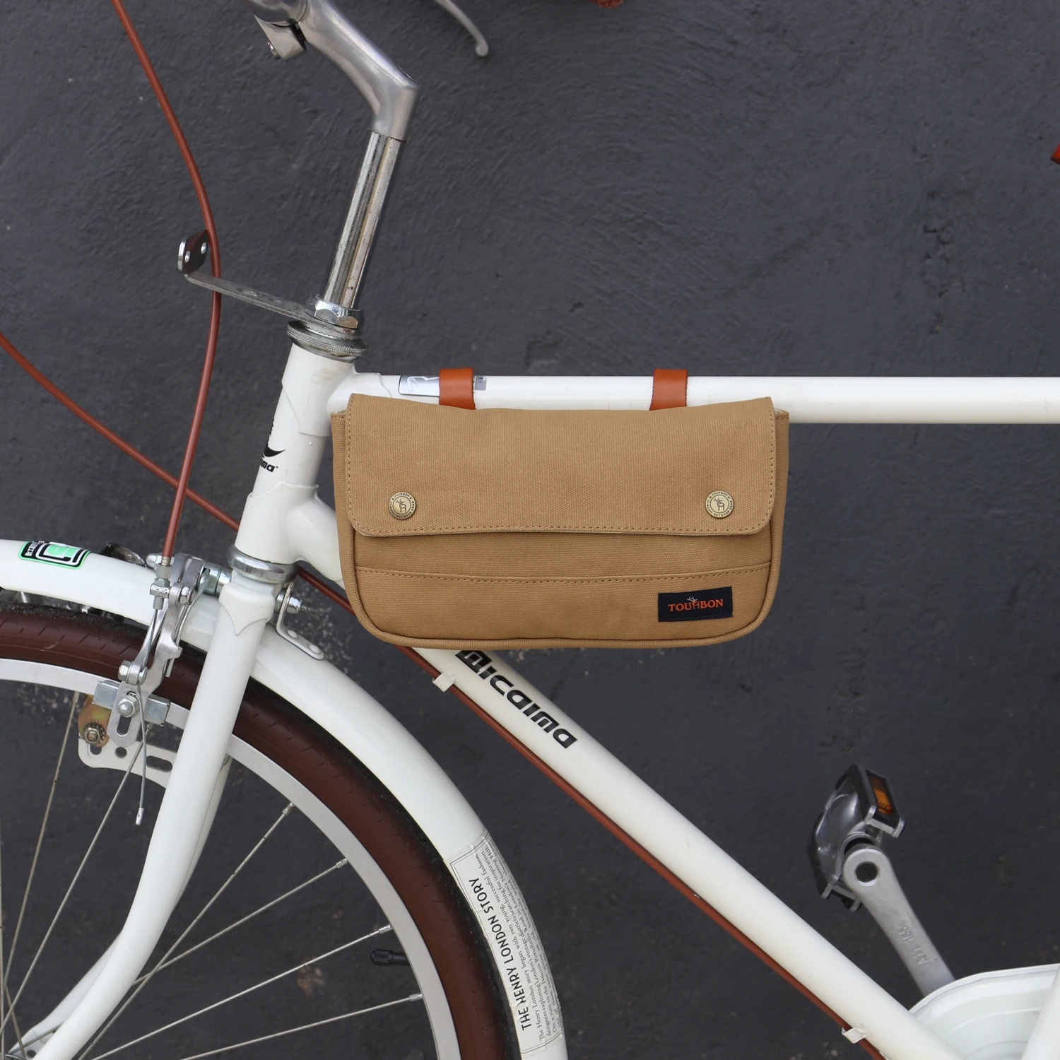 SACOCHE VELO,Green--Sac De Guidon De V?�lo Vintage Tourbon, Pochette Avant, Sacoches De V?�lo 