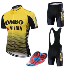 Команда jumbo одежда для велоспорта Джерси Быстросохнущий велосипед для мужчин одежда летняя команда майки для велоспорта 16D гель набор велошорт