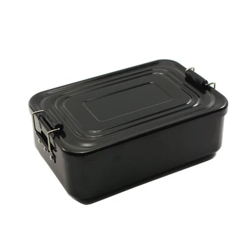 

Heat Resistant Lightweight Portable Lunch Box Easy Clean Outdoor Camping With Lid With Locking Clasps Hiking Aluminum Picnic