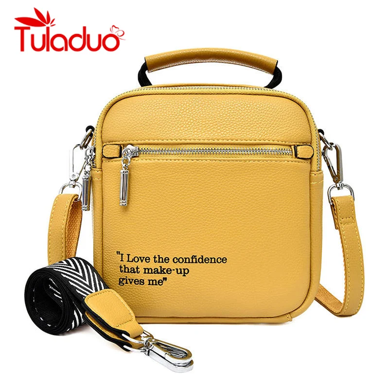 Натуральная кожаная сумка женская маленькая модная сумка через плечо с буквенным принтом для женщин через плечо женская сумка