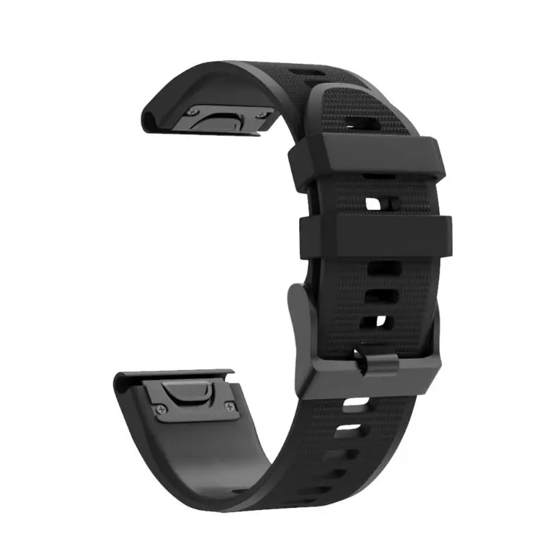 Мягкий силиконовый ремешок для часов для Garmin Fenix 6/5/Forerunner935/945 часы - Цвет: BK