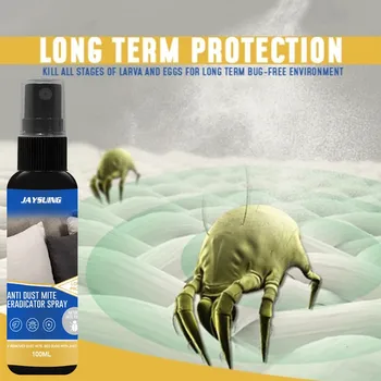 

100ml Dust Mite Eradicator Spray for Cleaning of Carpets Upholstery Beds Dishes #YL10