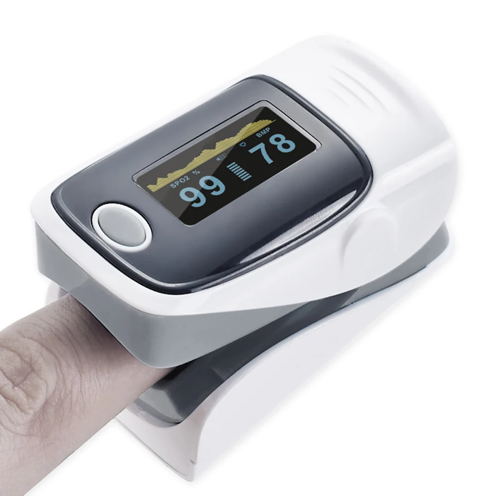 Пальчиковый Пульсоксиметр OLED дисплей цифровой измеритель насыщения крови кислородом SPO2 PR Pulsioximetro Oximetro De Dedo - Цвет: grey