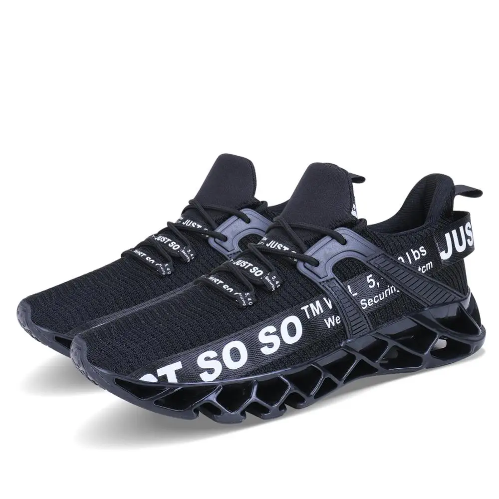 Mens Walking Shoes Running Non Slip Blade Type Sneakers