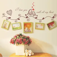 Ультра-Маленькие Птицы опорная рамка клейкая бумага три поколения съемные наклейки на стену Brown-Ay1006a