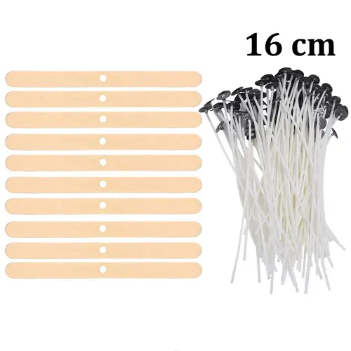 Smokeless Candle Wicks 2.6-20cm Pre-Waxed Cotton Core Wicks with Metal Sustainer Tabs DIY Handmade Candle Making Tools - Image 26