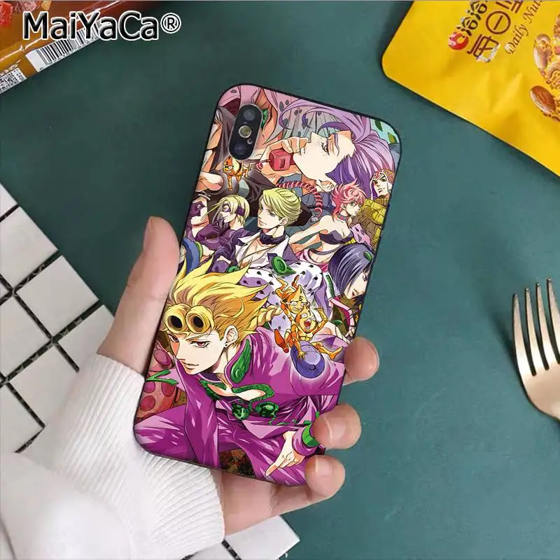 A3 MaiYaCa JoJo Необычные Приключения аниме мягкий черный чехол для телефона для iPhone 11 pro XS MAX 8 7 6 6S Plus X 5 5S SE XR чехол - Цвет: A3