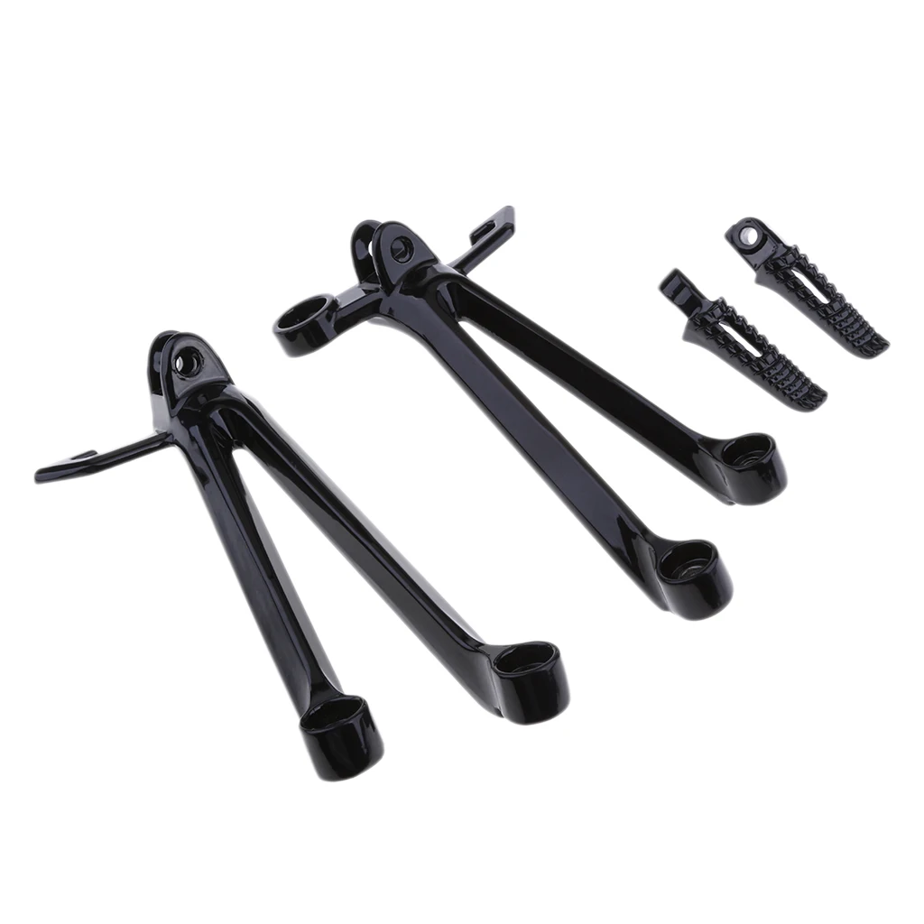 Black Rear Passenger Foot Peg Set For Suzuki GSXR1000 2005 2006