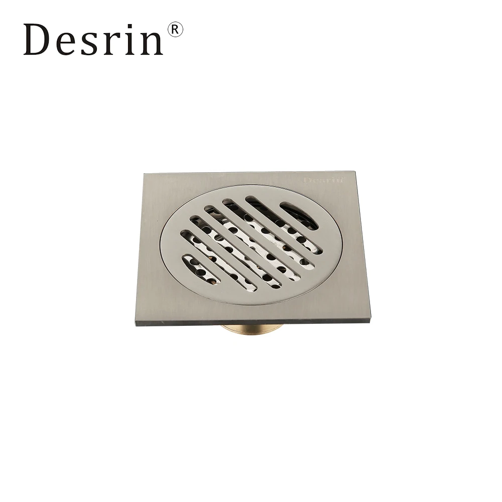 Desrin стоки для душа квадратная Современная Ванна стоки хром латунь ванная комната Трап отходов решетка слива - Цвет: 9014