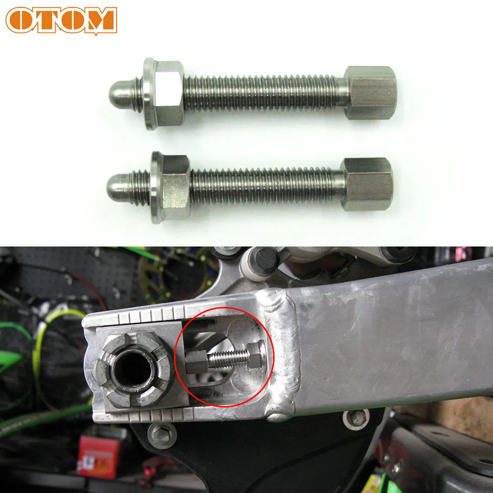 OTOM CNC Chain Adjuster Bolt Nuts Universal Motorcycle Swingarm Allen