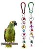 1Pc Parrot Bite Toy Bird Ring Bell Parrot Hanging Swing Chain Toy Parakeet Chew Swings Toy with Hanging Bells Bird Accessories 1