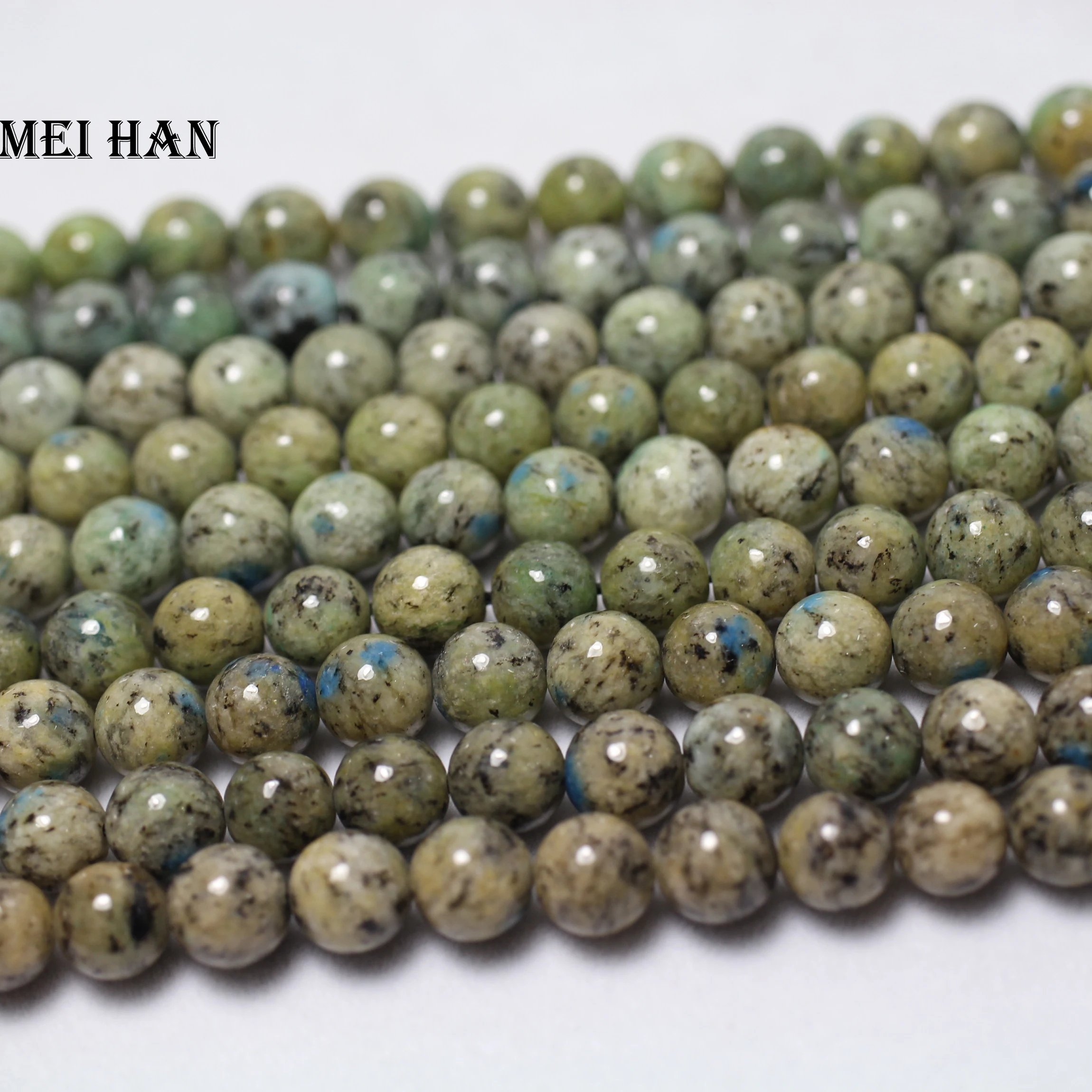 Meihan Wholesale natural K2 Jasper 8mm smooth round (48beads/strand) loose beads for jewelry design making | Украшения и