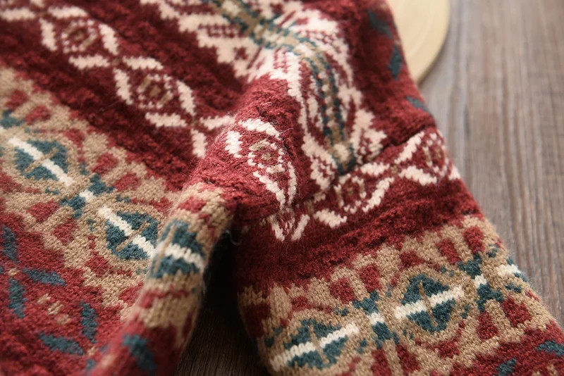 Детский свитер на Рождество и год г., зимний утепленный свитер в национальном стиле со снежинками для мальчиков и девочек винтажный джемпер