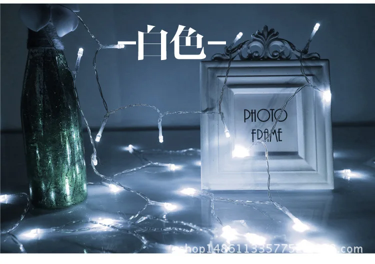 LED Colored Lamp Flashing Light String Lights Stars Lighting Chain Battery Light Holiday Small Bulb Christmas Tree Low Voltage D