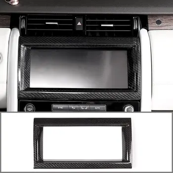 

For Land rover Discovery 5 LR5 L462 2017 2018 Real Carbon Fiber Interior Navigation box Frame Cover Trim 3d Stickers Accessory