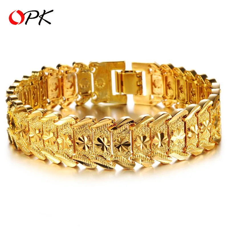 VOHE роскошный золотой цвет браслет из нержавеющей стали мужские браслеты женские подарок для Него