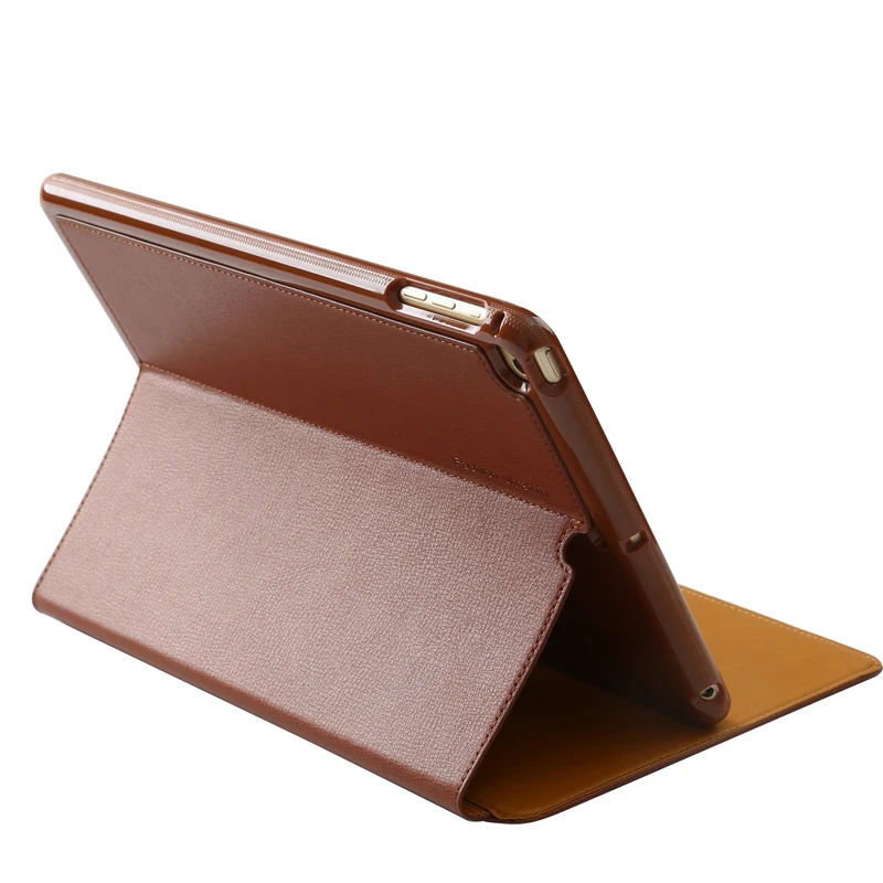 Retro Cowhide Genuine Leather Flip Case for iPad Air Air2 2017 2018 9.7
