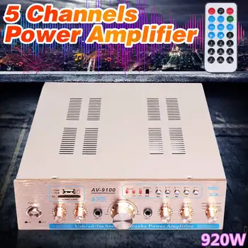 

920W 220V 5CH Car HiFi Power Amplifiers bluetooth 5.0 Stereo Home Theater Audio Digital Sound Amplifier With Remote Control