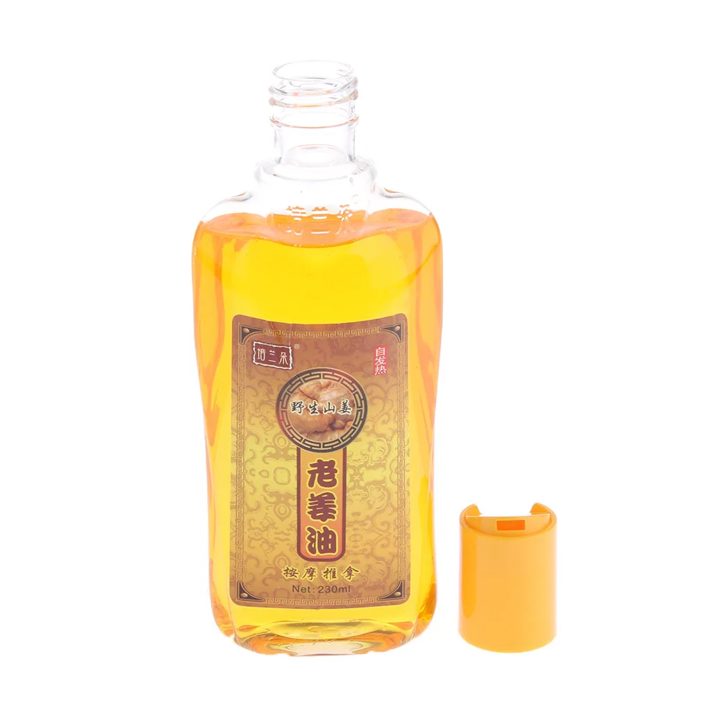 Эфирные масла имбиря, натуральное растительное масло для массажа тела для ароматерапии релаксации и спа тела массаж глубоких тканей(230 мл