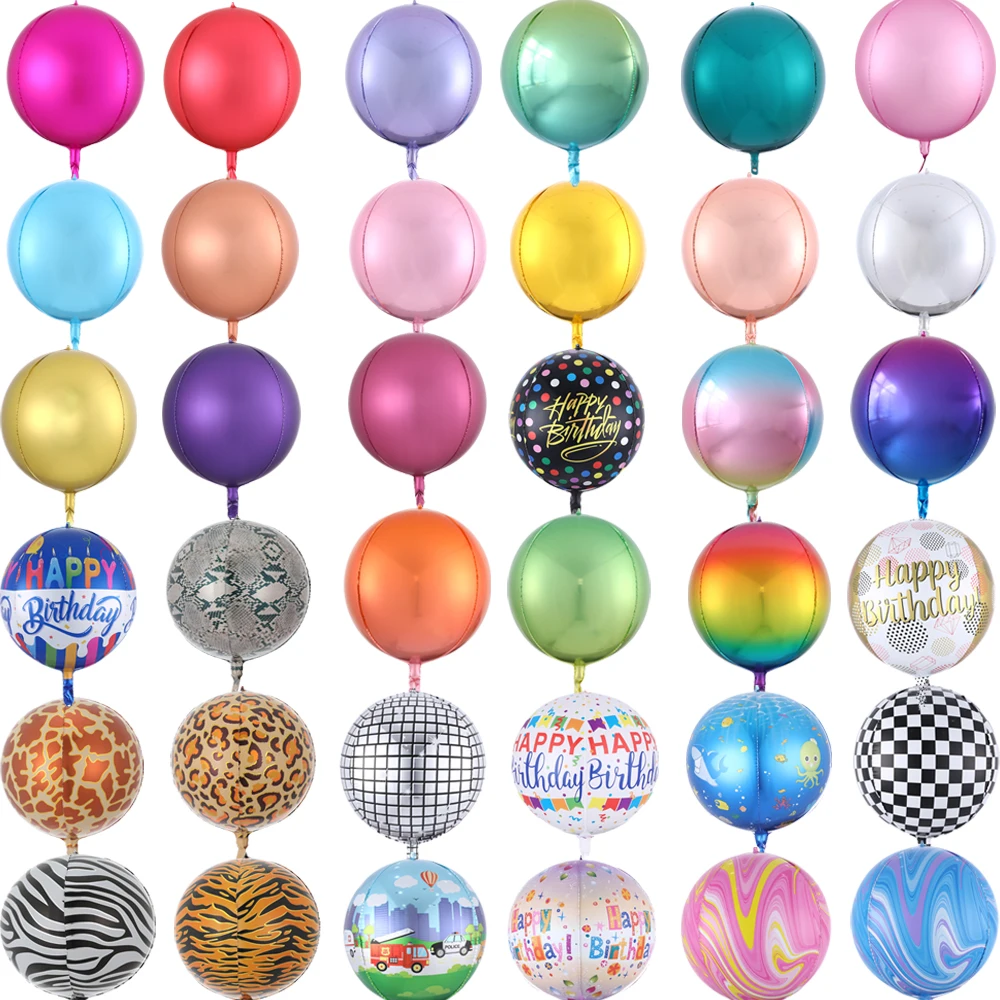 Воздушные шары из фольги 4D 10/18/22 дюйма металлические 3 шт. | Дом и сад