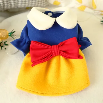 

2019 Winter Pet Dog Clothes Dress Doll Collar Tricolor Skirt Puppy Clothing Spring Fashion Princess Skirt For Small Dog Costume
