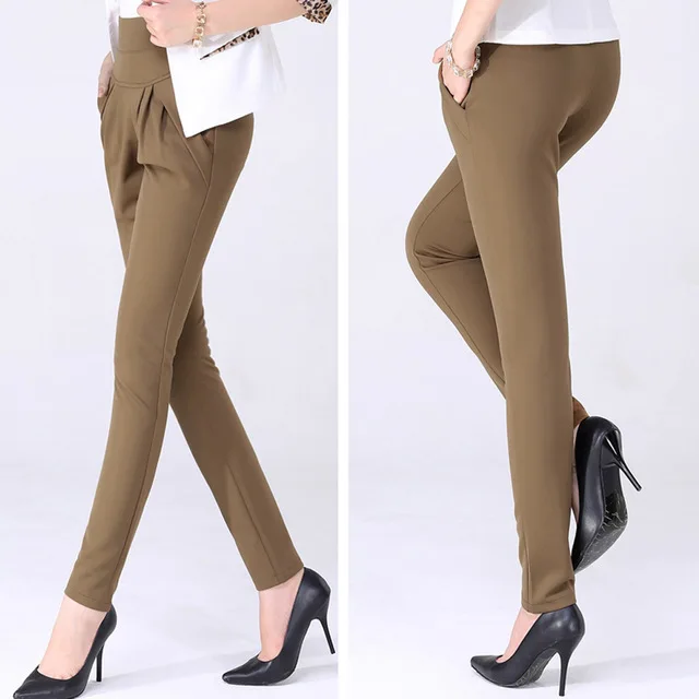 Pantalones mujer женские штаны-шаровары с высокой талией дамские офисные OL размера плюс брюки палаццо брюки Pantalon Femme ete спортивные штаны - Цвет: photo color