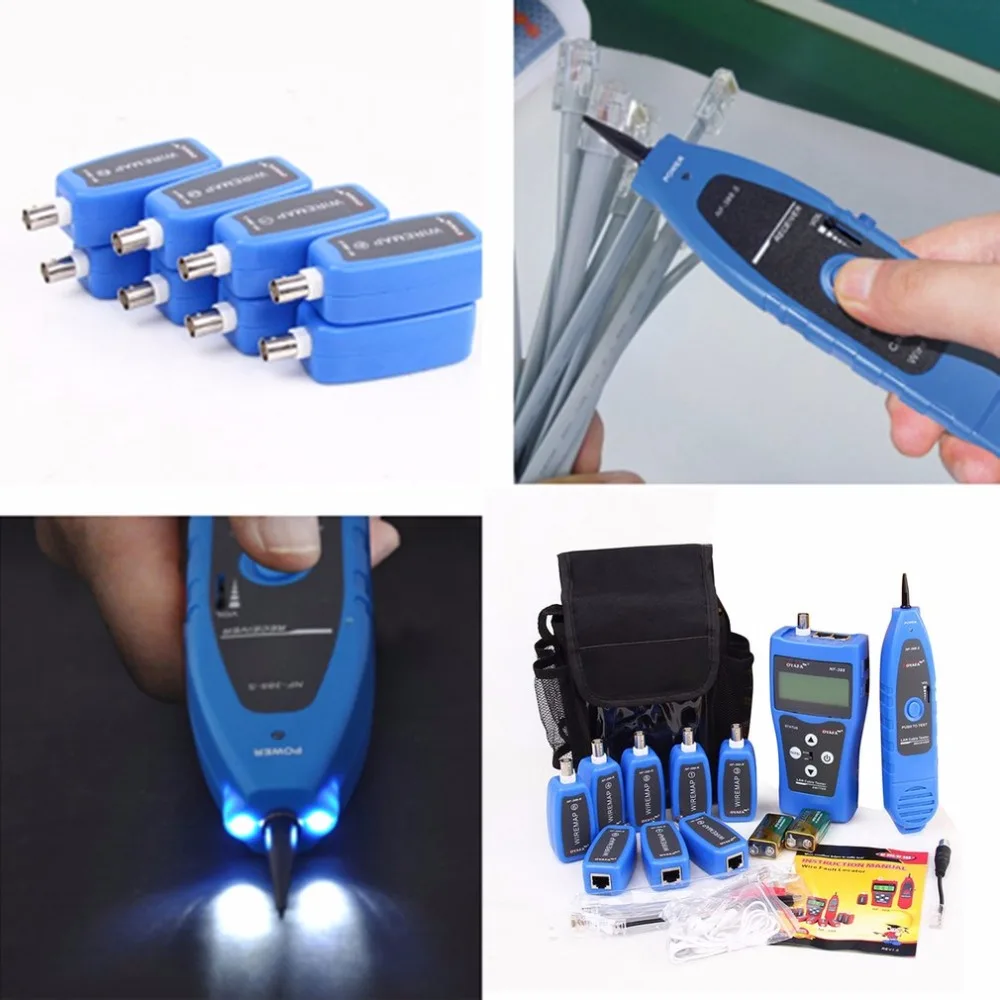 NOYAFA NF-388 English Version Multi-functional Network Cable Tester Remote Cable Tracker RJ45 RJ11 LAN Tester LCD Display Bule NOYAFA NF-388 English Version Multi-functional Network Cable Tester Remote Cable Tracker RJ45 RJ11 LAN Tester LCD Display Bule