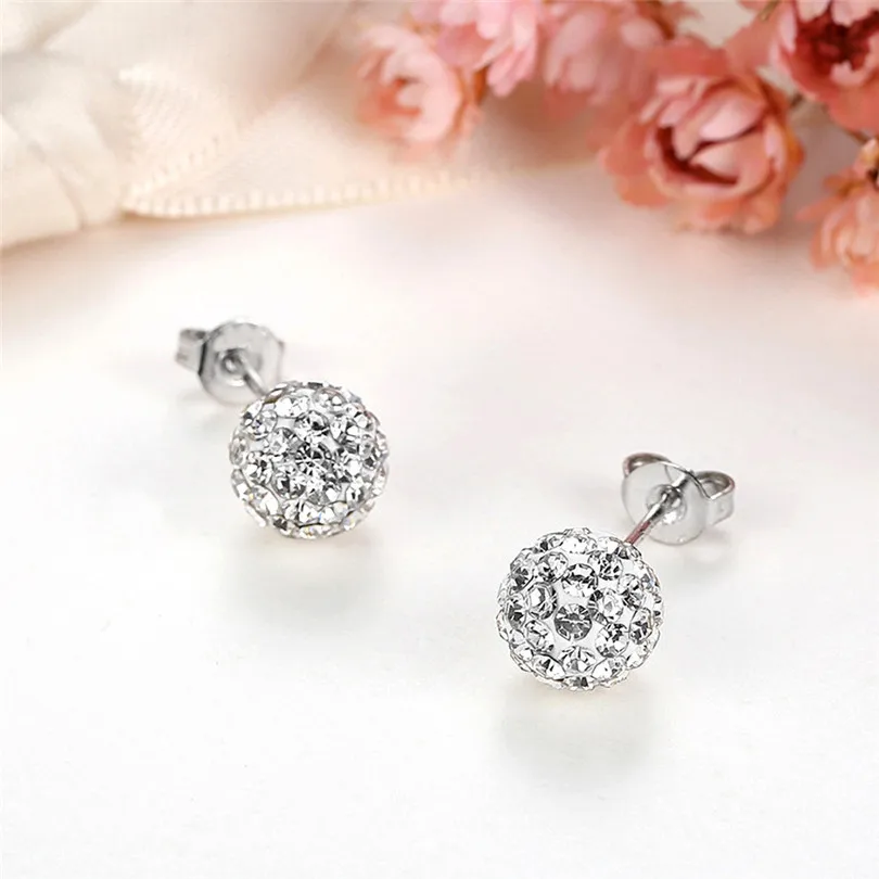 Small Stud Earrings for Women Cubic Stud Earrings Set Hypoallergenic Earings Fashion Jewelry Boucle D`Oreille Femme 30AUG2004