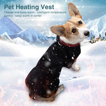 

Temperature Adjustment Soft With Traction Rope USB Charging 3 Level Pet Heating Vest Washable Winter Warm Electric Multifunction