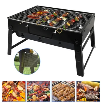 

WSFS Hot Convenient to Carry Folding Barbecue Grill Portable Barbecue Drawer Type Charcoal Grill BBQ Camping Grill