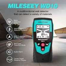 Mileseey-Detector de pared multifunción con Sensor de área grande, Detector de metales, manual, escáner de pared, Detector de cables