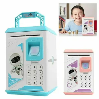 

2020 Piggy Bank Safe Money Box Bank Electronic Password Lock ATM Cash Coin Kids Gift Storage Bottles