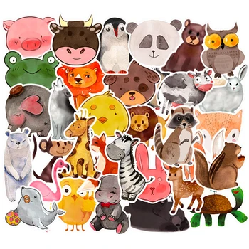 

10/30/50PCS Ink Style Animal Kawaii Stickers DIY Skateboard Fridge Phone Guitar Motorcycle Luggage PVC Waterproof Joke Stickers