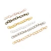 50 unids/lote 50mm 70mm 5x4mm collar Cadena de extensión pulsera a granel extensor de cola de cadenas extendidas para DIY joyería hacer hallazgos ► Foto 2/6