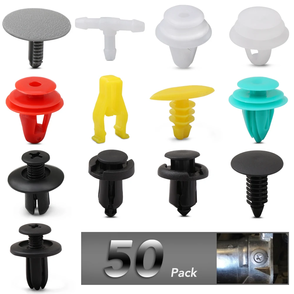 50pcs Universal Mixed Clips For Fiat Punto 500 Stilo Bravo Grande Palio Panda Linea Uno Marea Evo Coupe Brava Albea | Автомобили и