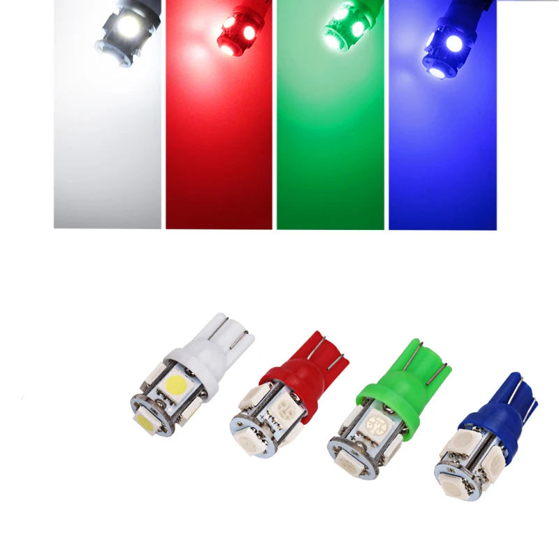 2 шт. для Honda VW BMW Ford и т. д. T10 5 SMD 5050 Автомобильные универсасветодиодный