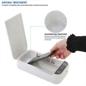 

UV Mobile Phone Disinfection Box Aromatherapy For Mouth 6.5 inches Mobile Phone Sterilize Box Multifunctiona