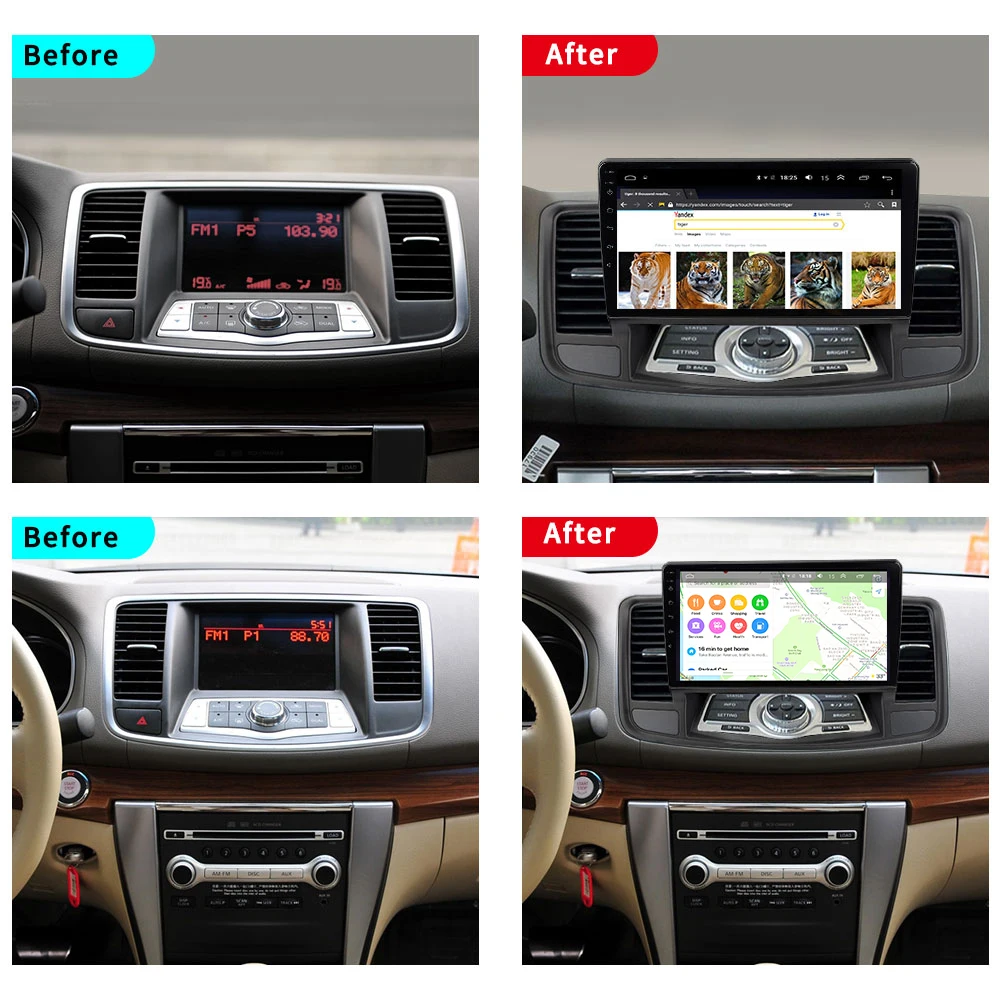 EKIY 10,1 'ips Android 8,1 Автомобильный мультимедийный радио 4G+ 64G для Nissan Teana 2008-2013 gps навигация DSP авто стерео BT видео плеер