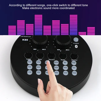 

Bluetooth Mobile Phone Audio Mixer For Live Streaming USB Microphone Music Recording External Sound Card Computer Voice Changer